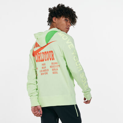 Nike Men's Sportwear World Tour Pullover Hoodie Green
