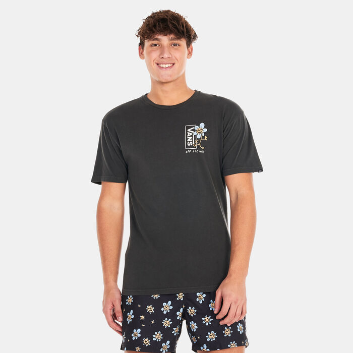Vans Men's Trippy Grin Floral T-Shirt Black image number 1