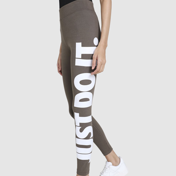 Nike Women's Sportswear Essential Just Do It Leggings Grey image number 3