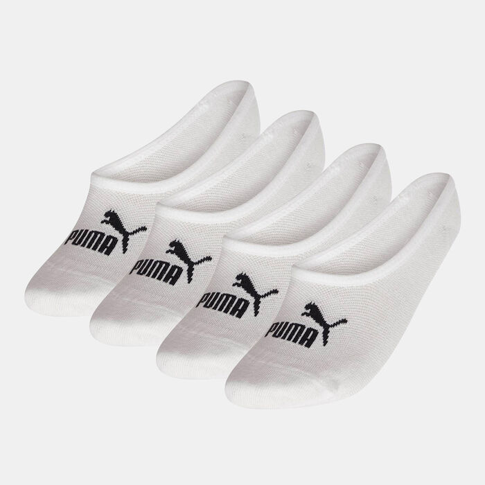 PUMA Logo Footie No-Show Socks (4 Pairs) White PUMA Logo Footie No-Show Socks (4 Pairs) White image number 0