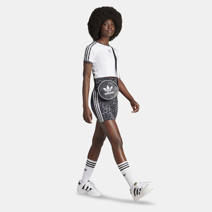 adidas Originals Women's Leopard Luxe Bike Shorts Black image number 2