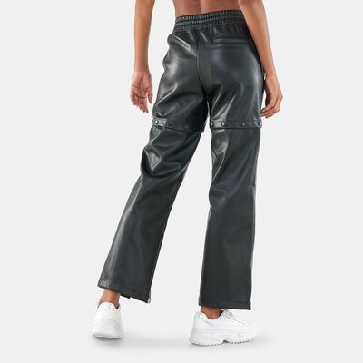 adidas Originals Women's Always Original Faux Leather Track Pants Black