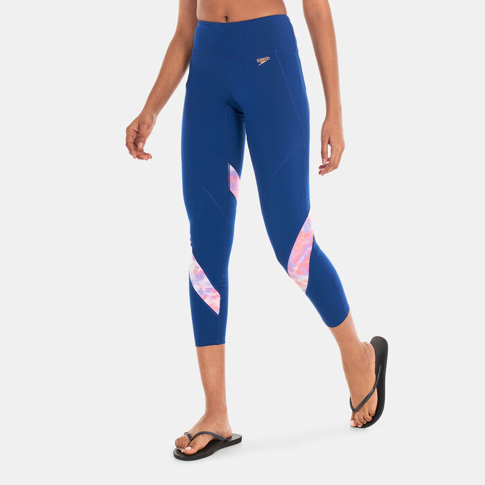 Speedo Women's Printed Leggings Blue Speedo Women's Printed Leggings Blue image number 0