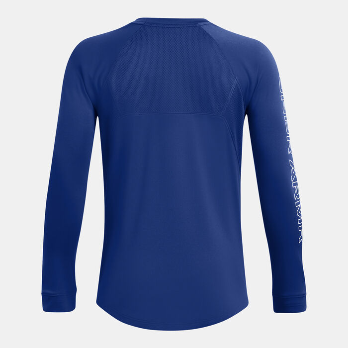 Under Armour Kids' Zone Shooting Basketball T-Shirt Blue Under Armour Kids' Zone Shooting Basketball T-Shirt Blue image number 1