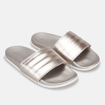 adidas Women's Adilette Comfort Slides Grey