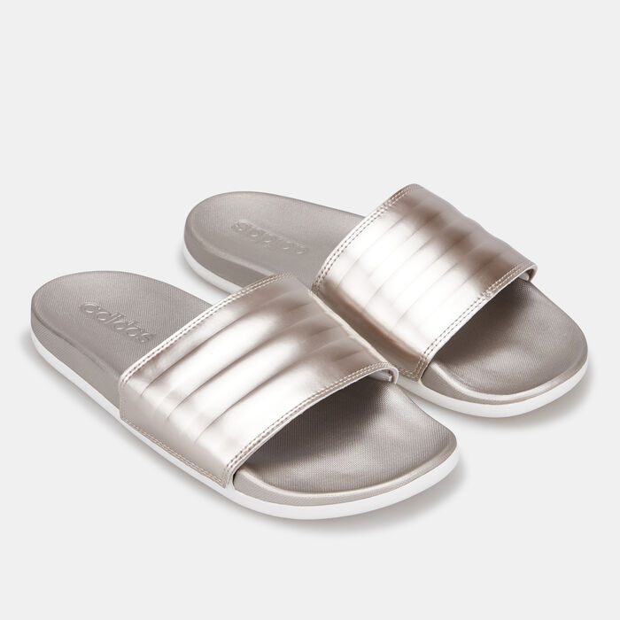 adidas Women's Adilette Comfort Slides Grey adidas Women's Adilette Comfort Slides Grey image number 0