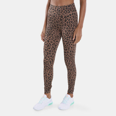Nike Women's Dri-FIT One Mid-Rise Printed Leggings Brown Nike Women's Dri-FIT One Mid-Rise Printed Leggings Brown