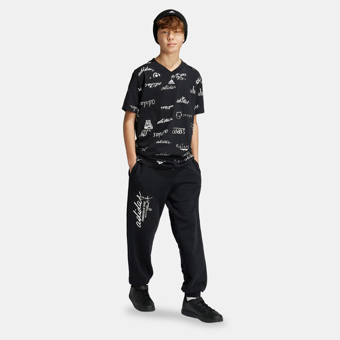 adidas Kids' Brand Love Long T-Shirt Black adidas Kids' Brand Love Long T-Shirt Black image number 2