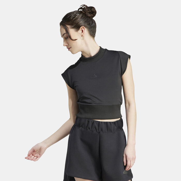 adidas Women's Z.N.E. T-Shirt Black adidas Women's Z.N.E. T-Shirt Black image number 0