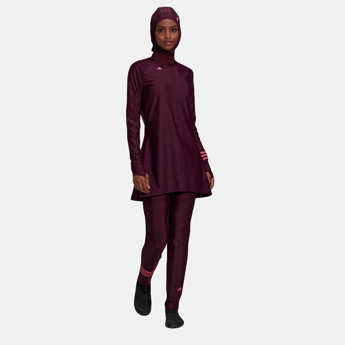 adidas Women's 3-Stripes Swimming Pant Red image number 5