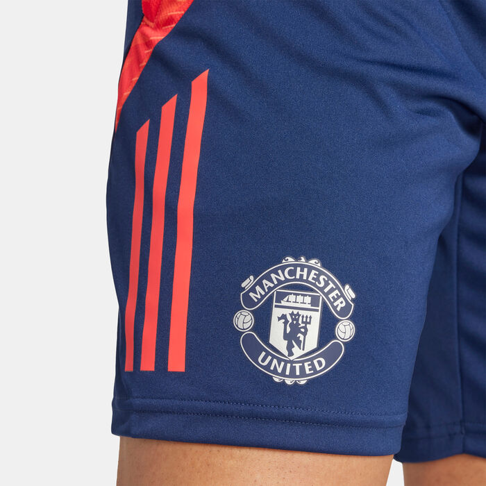 adidas Men's Manchester United Tiro 24 Training Football Shorts Blue adidas Men's Manchester United Tiro 24 Training Football Shorts Blue image number 3