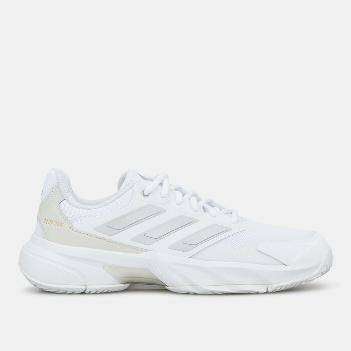 adidas Women's CourtJam Control 3 Tennis Shoes White adidas Women's CourtJam Control 3 Tennis Shoes White image number 0