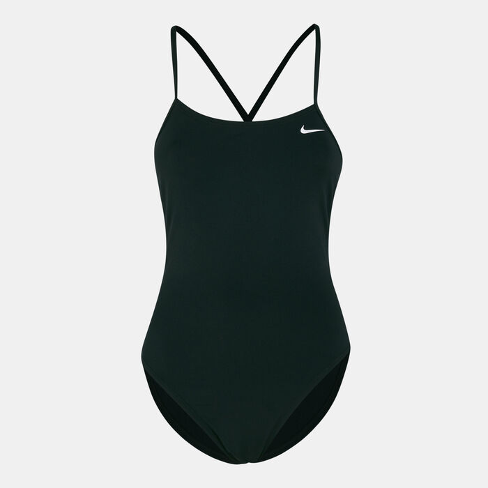 Nike Swim Women's Lace-Up Tie-Back Swimsuit Black image number 0