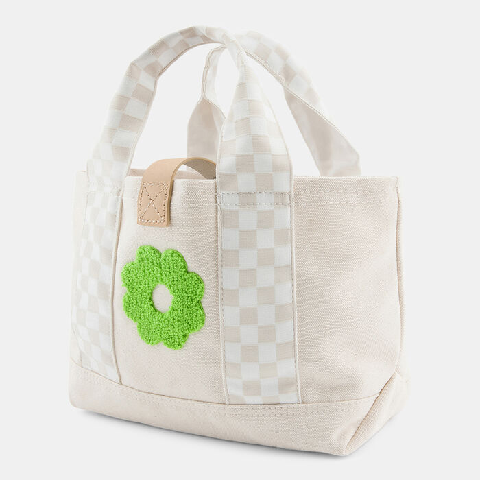 Vans Women's Mended Check Mini Tote Bag Beige image number 2