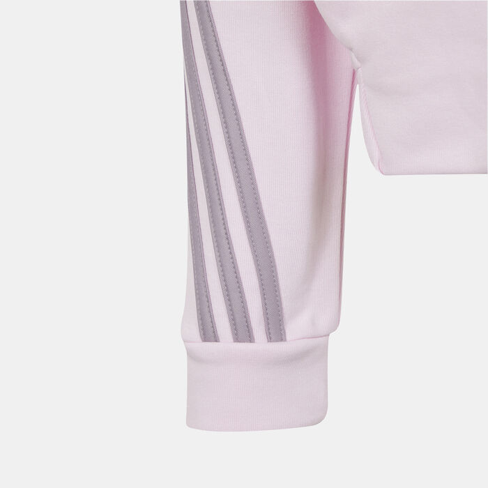 adidas Kids' Future Icons 3-Stripes Running Full-Zip Hoodie Pink adidas Kids' Future Icons 3-Stripes Running Full-Zip Hoodie Pink image number 2