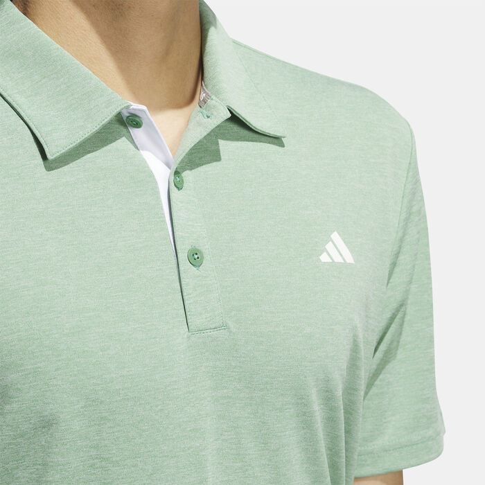 adidas Men's Drive Heather Polo Shirt Green adidas Men's Drive Heather Polo Shirt Green image number 3