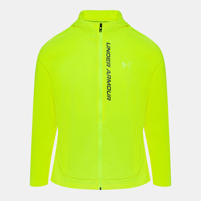 Under Armour Men's OutRun The Storm Running Jacket yellow image number 0