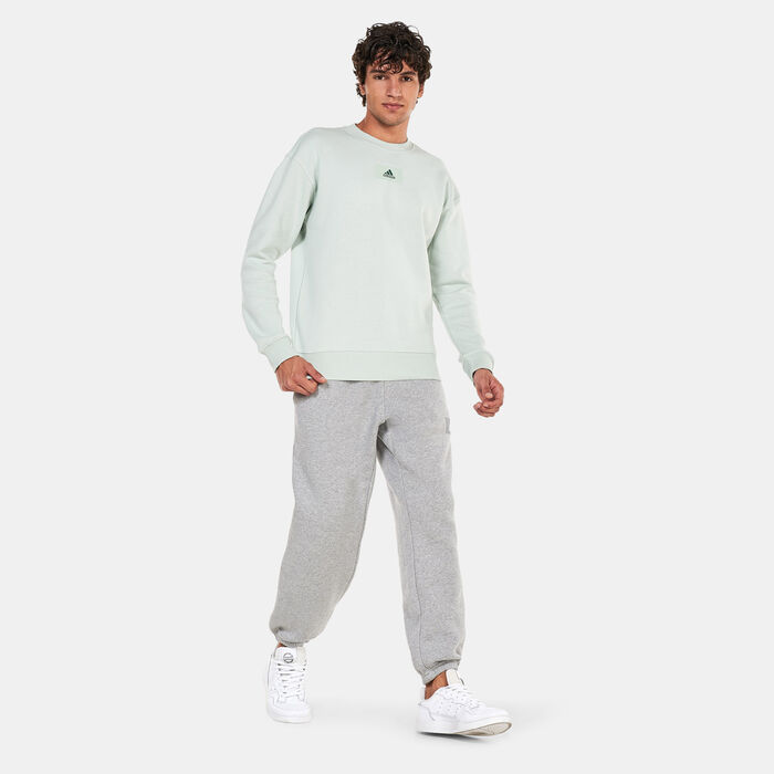 adidas Men’s Essentials Feelvivid Fleece Sweatshirts Green adidas Men’s Essentials Feelvivid Fleece Sweatshirts Green image number 2