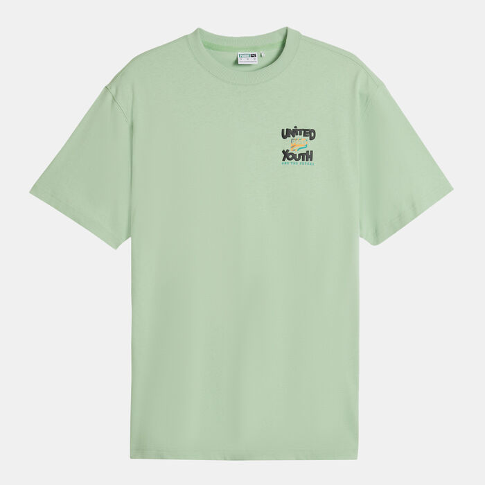 PUMA Men's DOWNTOWN Graphic T-Shirt Green image number 0