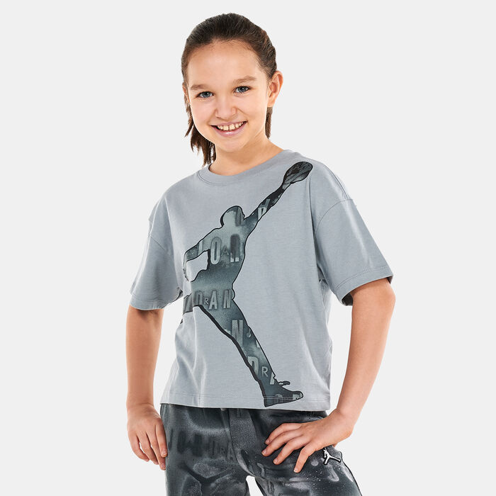 Jordan Kids' Essentials Printed Logo T-Shirt (Older Kids) Grey Jordan Kids' Essentials Printed Logo T-Shirt (Older Kids) Grey image number 0