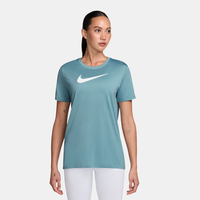Nike Women's Dri-FIT Graphic Training T-Shirt Blue Nike Women's Dri-FIT Graphic Training T-Shirt Blue image number 0