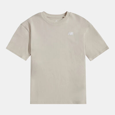 New Balance Kids' Small Logo Zip Hoodie Beige