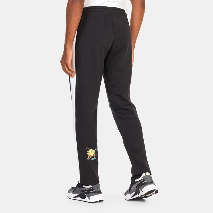 PUMA Men's x SPONGEBOB T7 Track Pants Black PUMA Men's x SPONGEBOB T7 Track Pants Black image number 1