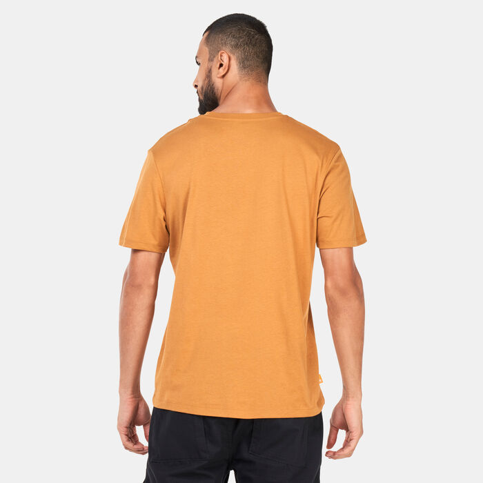 Timberland Men's Linear Logo Print T-Shirt yellow Timberland Men's Linear Logo Print T-Shirt yellow image number 1