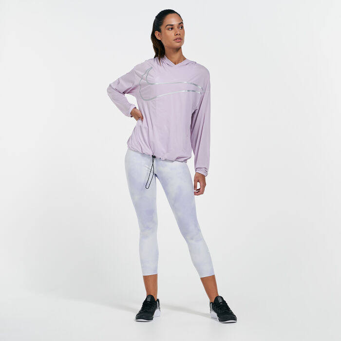 Nike Women's Pro Coverup Hoodie Purple image number 2