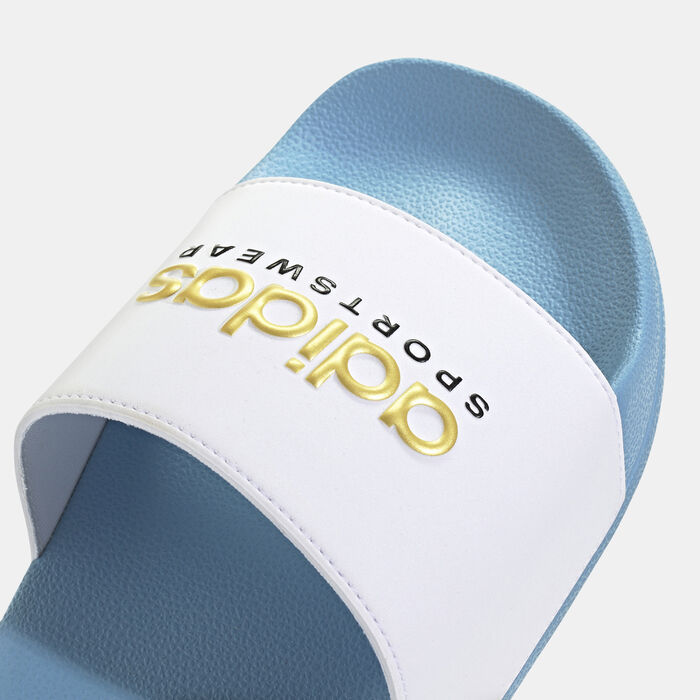 adidas Men's Adilette Shower Slides Blue adidas Men's Adilette Shower Slides Blue image number 4