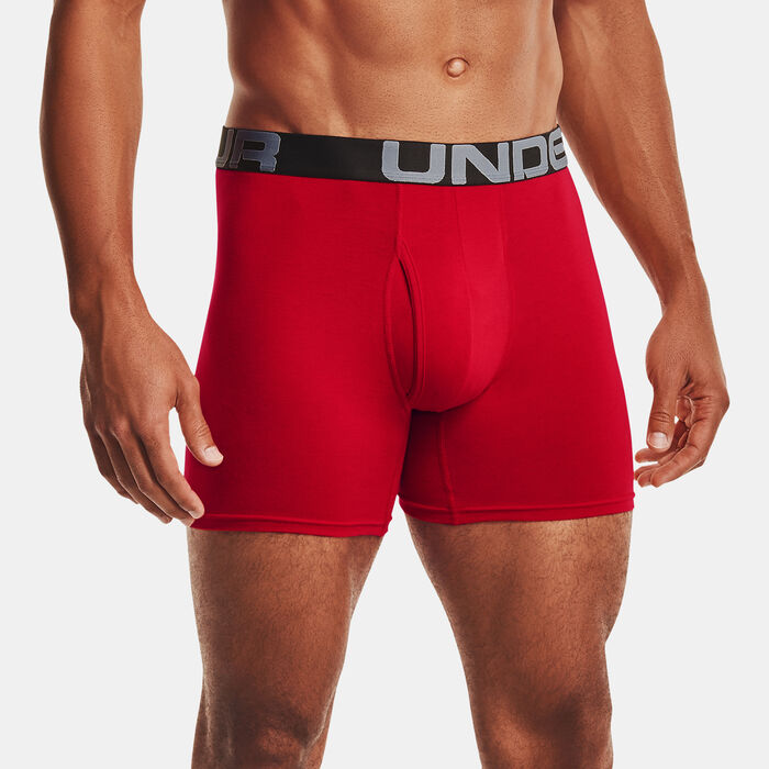 Under Armour Men's Charged Cotton® Boxerjock® Boxers (3 Pack) Red Under Armour Men's Charged Cotton® Boxerjock® Boxers (3 Pack) Red image number 0
