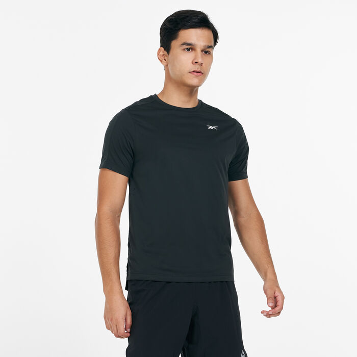 Reebok Men's United By Fitness Perforated T-Shirt Black Reebok Men's United By Fitness Perforated T-Shirt Black image number 0