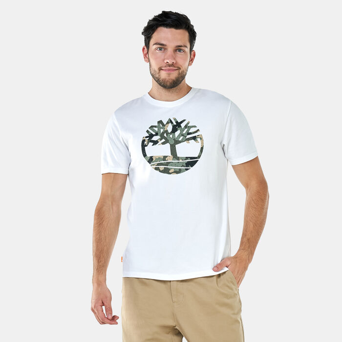 Timberland Men's Tree Camo Graphic T-Shirt White image number 0