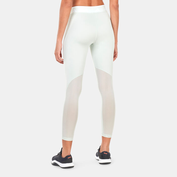 adidas Women's Techfit V-Shaped Elastic 7/8 Leggings Green image number 1