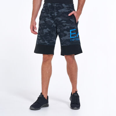EA7 Emporio Armani Men's Camo Print Shorts Black