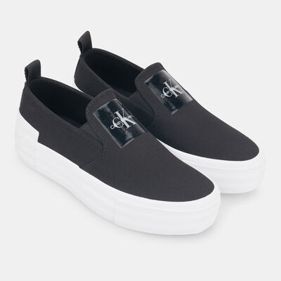 Calvin Klein Women's Bold Vulcanised Flatfrom Slip On Shoe Black Calvin Klein Women's Bold Vulcanised Flatfrom Slip On Shoe Black