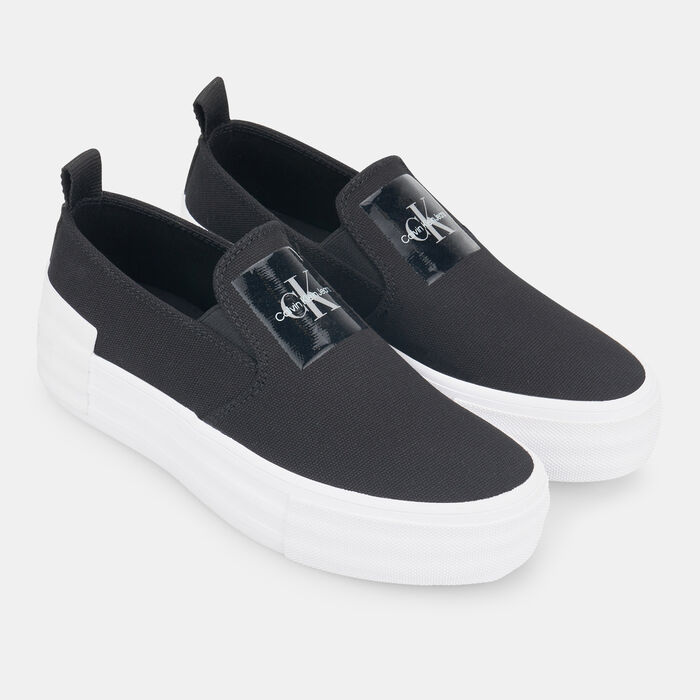 Calvin Klein Women's Bold Vulcanised Flatfrom Slip On Shoe Black Calvin Klein Women's Bold Vulcanised Flatfrom Slip On Shoe Black image number 1