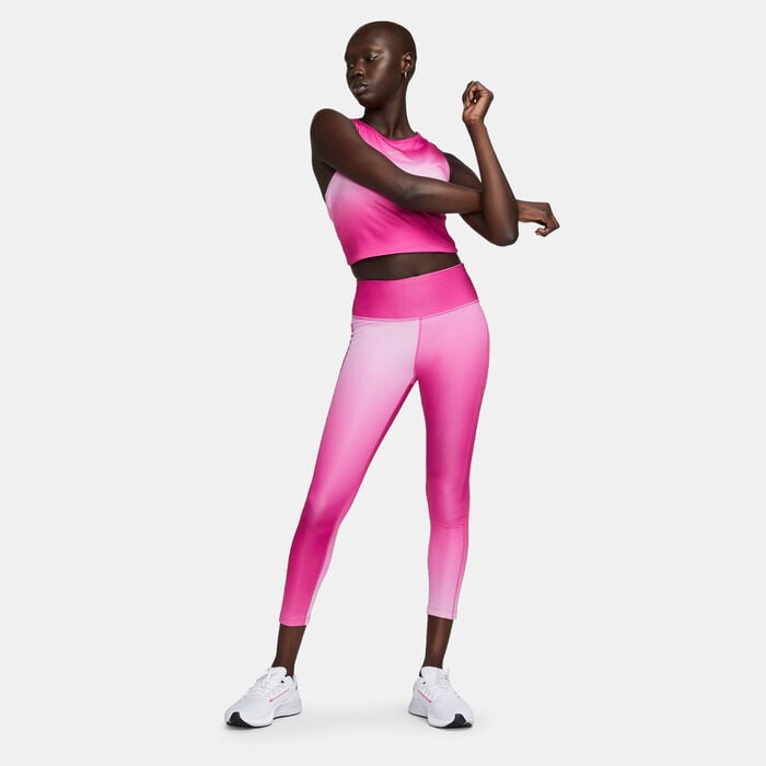Nike Women's Dri-FIT 7/8 Leggings Pink Nike Women's Dri-FIT 7/8 Leggings Pink image number 2