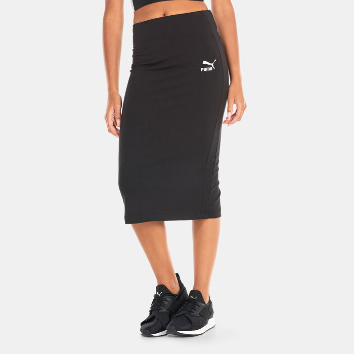 PUMA Women's T7 Long Skirt Black PUMA Women's T7 Long Skirt Black image number 0