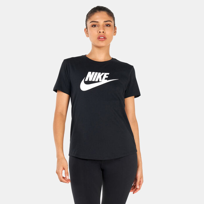 Nike Women's Sportswear Essentials Logo T-Shirt Black Nike Women's Sportswear Essentials Logo T-Shirt Black image number 0