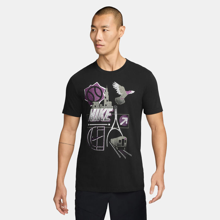 Nike Men's Court Dri-FIT Tennis T-Shirt Black Nike Men's Court Dri-FIT Tennis T-Shirt Black image number 0