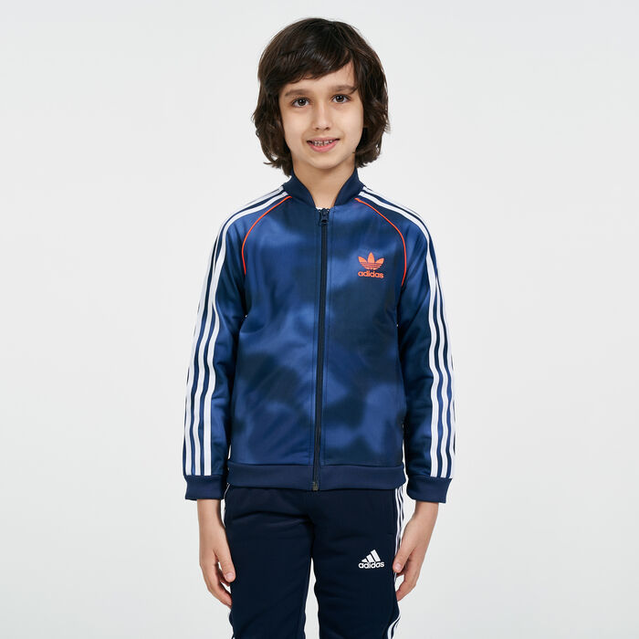 adidas Originals Kids' Essentials Camo Superstar Track Jacket (Older Kids) Blue adidas Originals Kids' Essentials Camo Superstar Track Jacket (Older Kids) Blue image number 0