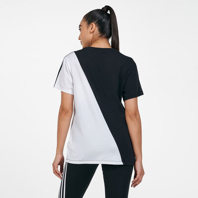 adidas Originals Women's Adicolor Sliced Trefoil T-Shirt Black