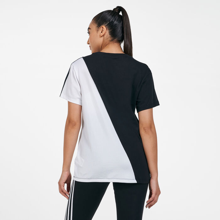 adidas Originals Women's Adicolor Sliced Trefoil T-Shirt Black adidas Originals Women's Adicolor Sliced Trefoil T-Shirt Black image number 1