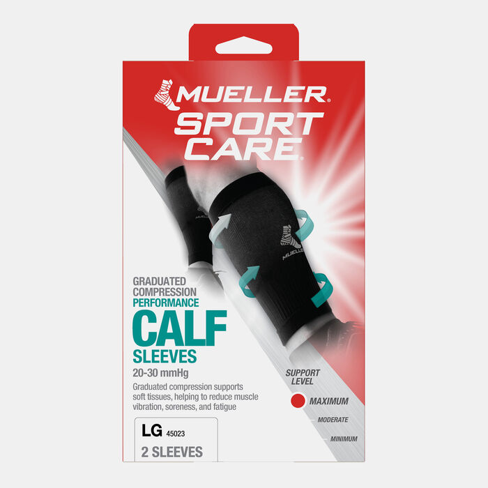 Mueller Graduated Compression Calf Sleeve Black Mueller Graduated Compression Calf Sleeve Black image number 1
