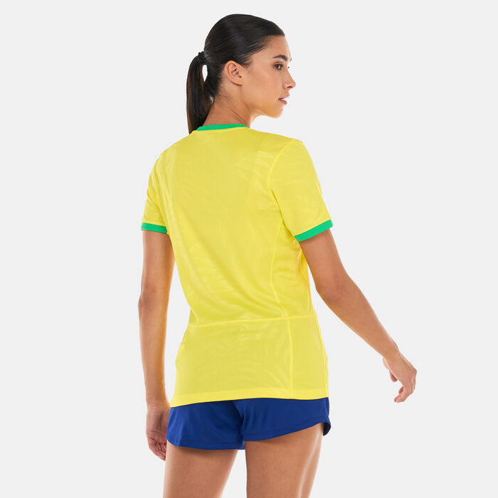Nike Women's Brazil 2023 Stadium Home Dri-FIT Football Jersey yellow Nike Women's Brazil 2023 Stadium Home Dri-FIT Football Jersey yellow image number 1