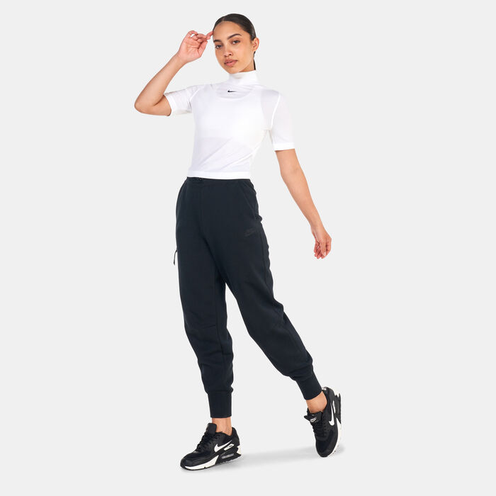 Nike Women's Sportswear Essentials Ribbed Mock-Neck Top White Nike Women's Sportswear Essentials Ribbed Mock-Neck Top White image number 2