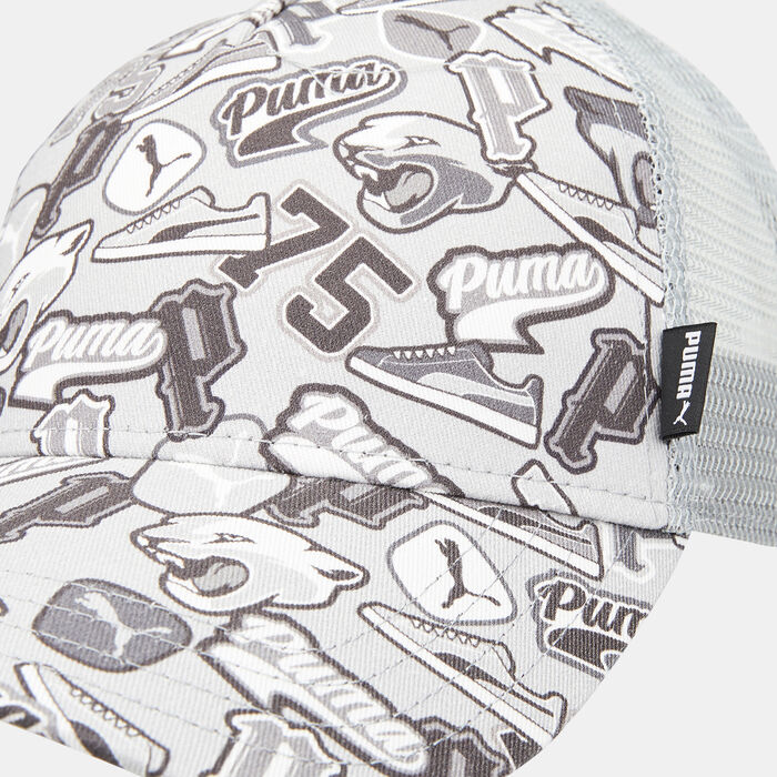 PUMA Men's Academy AOP Trucker Cap Grey PUMA Men's Academy AOP Trucker Cap Grey image number 2