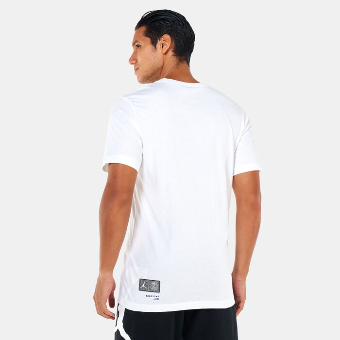 Jordan Men's Jordan x Paris Saint-Germain Wordmark T-Shirt White Jordan Men's Jordan x Paris Saint-Germain Wordmark T-Shirt White image number 1