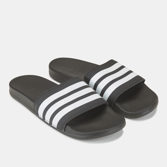 adidas Adilette Cloudfoam Plus Mono Slides Black adidas Adilette Cloudfoam Plus Mono Slides Black image number 1